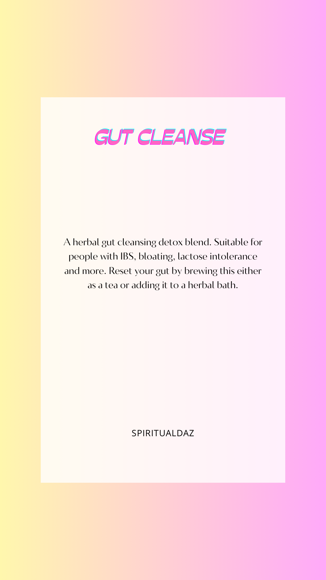 Gut cleanse